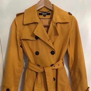 Double-breasted DKNY trench coat, ladies Petite S
